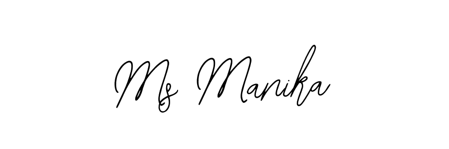 Also You can easily find your signature by using the search form. We will create Ms Manika name handwritten signature images for you free of cost using Bearetta-2O07w sign style. Ms Manika signature style 12 images and pictures png