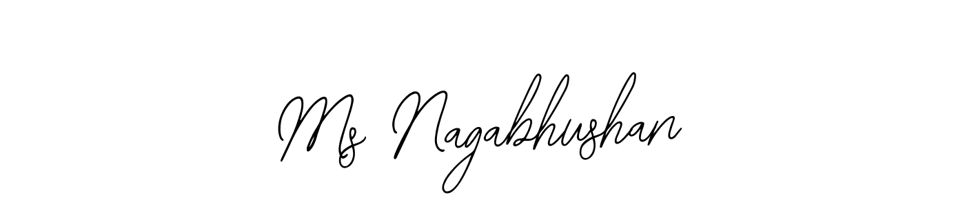 Bearetta-2O07w is a professional signature style that is perfect for those who want to add a touch of class to their signature. It is also a great choice for those who want to make their signature more unique. Get Ms Nagabhushan name to fancy signature for free. Ms Nagabhushan signature style 12 images and pictures png