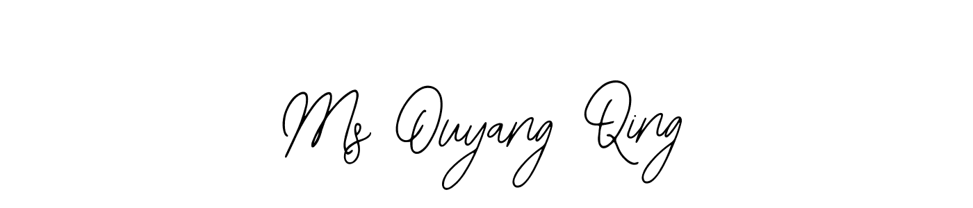 You should practise on your own different ways (Bearetta-2O07w) to write your name (Ms Ouyang Qing) in signature. don't let someone else do it for you. Ms Ouyang Qing signature style 12 images and pictures png