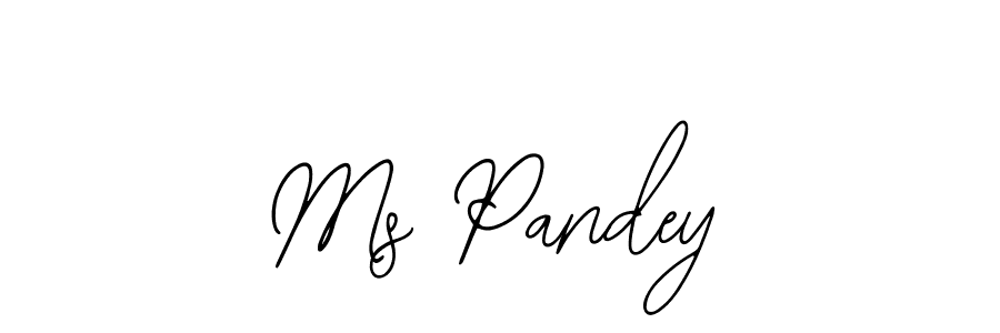 The best way (Bearetta-2O07w) to make a short signature is to pick only two or three words in your name. The name Ms Pandey include a total of six letters. For converting this name. Ms Pandey signature style 12 images and pictures png