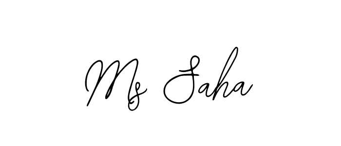 You should practise on your own different ways (Bearetta-2O07w) to write your name (Ms Saha) in signature. don't let someone else do it for you. Ms Saha signature style 12 images and pictures png