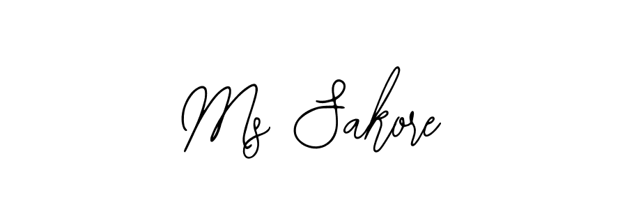 How to make Ms Sakore name signature. Use Bearetta-2O07w style for creating short signs online. This is the latest handwritten sign. Ms Sakore signature style 12 images and pictures png