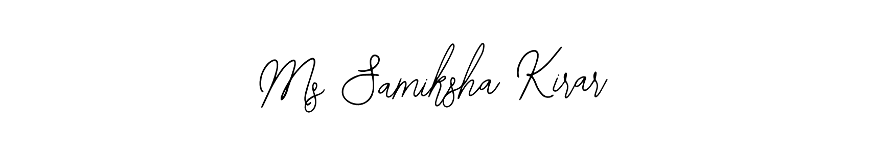 It looks lik you need a new signature style for name Ms Samiksha Kirar. Design unique handwritten (Bearetta-2O07w) signature with our free signature maker in just a few clicks. Ms Samiksha Kirar signature style 12 images and pictures png