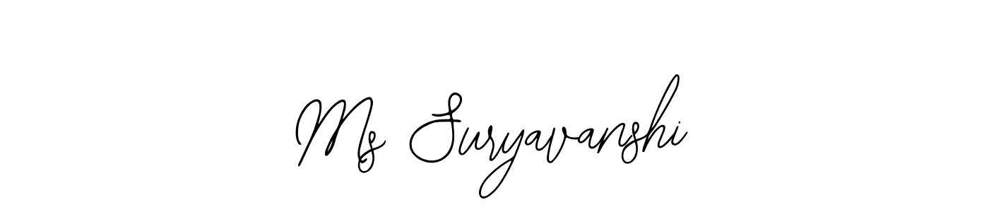 The best way (Bearetta-2O07w) to make a short signature is to pick only two or three words in your name. The name Ms Suryavanshi include a total of six letters. For converting this name. Ms Suryavanshi signature style 12 images and pictures png