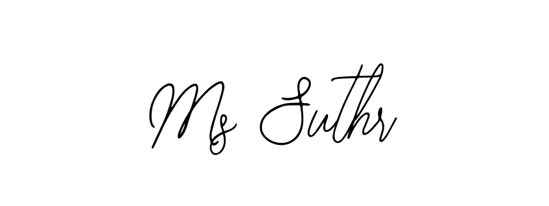 The best way (Bearetta-2O07w) to make a short signature is to pick only two or three words in your name. The name Ms Suthr include a total of six letters. For converting this name. Ms Suthr signature style 12 images and pictures png