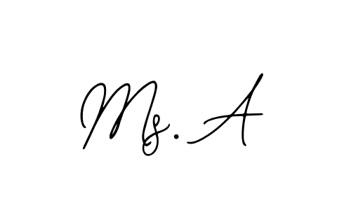 How to make Ms. A signature? Bearetta-2O07w is a professional autograph style. Create handwritten signature for Ms. A name. Ms. A signature style 12 images and pictures png