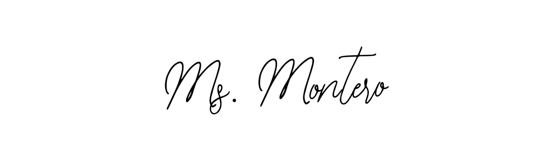 How to make Ms. Montero name signature. Use Bearetta-2O07w style for creating short signs online. This is the latest handwritten sign. Ms. Montero signature style 12 images and pictures png