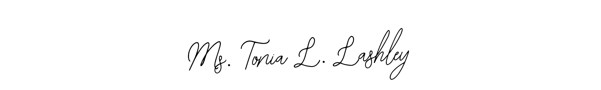 Bearetta-2O07w is a professional signature style that is perfect for those who want to add a touch of class to their signature. It is also a great choice for those who want to make their signature more unique. Get Ms. Tonia L. Lashley name to fancy signature for free. Ms. Tonia L. Lashley signature style 12 images and pictures png