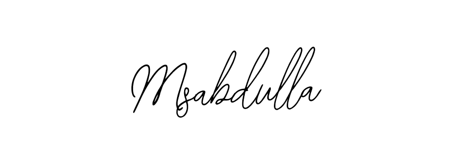 Also we have Msabdulla name is the best signature style. Create professional handwritten signature collection using Bearetta-2O07w autograph style. Msabdulla signature style 12 images and pictures png