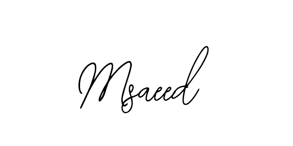 How to make Msaeed name signature. Use Bearetta-2O07w style for creating short signs online. This is the latest handwritten sign. Msaeed signature style 12 images and pictures png