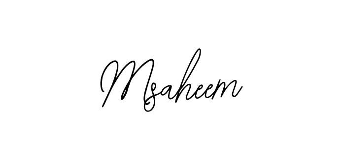 Create a beautiful signature design for name Msaheem. With this signature (Bearetta-2O07w) fonts, you can make a handwritten signature for free. Msaheem signature style 12 images and pictures png