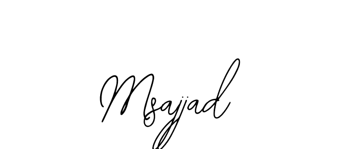 How to make Msajjad signature? Bearetta-2O07w is a professional autograph style. Create handwritten signature for Msajjad name. Msajjad signature style 12 images and pictures png