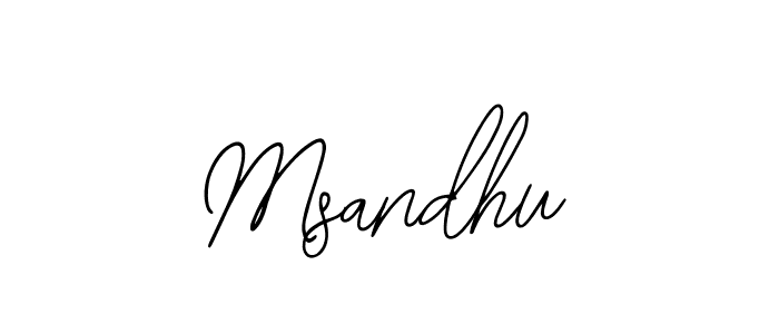 How to make Msandhu signature? Bearetta-2O07w is a professional autograph style. Create handwritten signature for Msandhu name. Msandhu signature style 12 images and pictures png