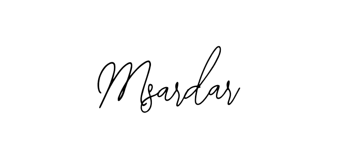 Msardar stylish signature style. Best Handwritten Sign (Bearetta-2O07w) for my name. Handwritten Signature Collection Ideas for my name Msardar. Msardar signature style 12 images and pictures png