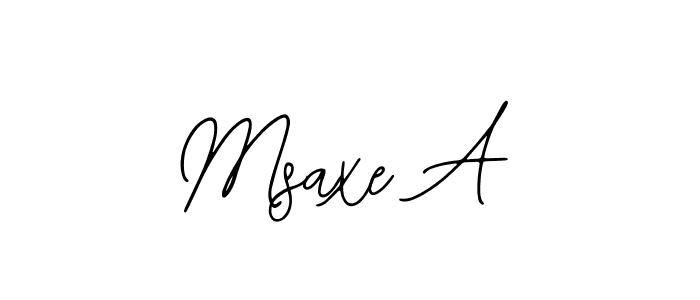 The best way (Bearetta-2O07w) to make a short signature is to pick only two or three words in your name. The name Msaxe A include a total of six letters. For converting this name. Msaxe A signature style 12 images and pictures png