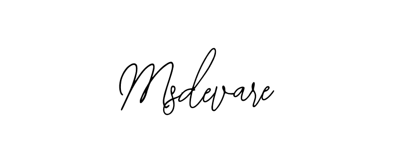 Use a signature maker to create a handwritten signature online. With this signature software, you can design (Bearetta-2O07w) your own signature for name Msdevare. Msdevare signature style 12 images and pictures png