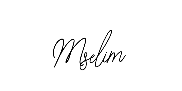 Design your own signature with our free online signature maker. With this signature software, you can create a handwritten (Bearetta-2O07w) signature for name Mselim. Mselim signature style 12 images and pictures png