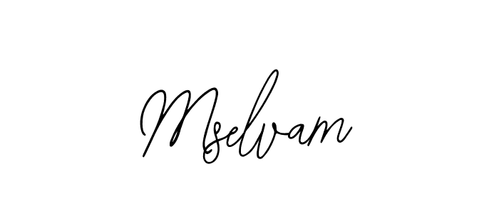 You should practise on your own different ways (Bearetta-2O07w) to write your name (Mselvam) in signature. don't let someone else do it for you. Mselvam signature style 12 images and pictures png