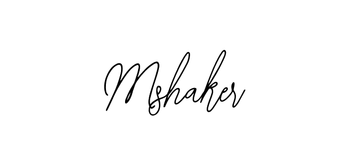 You should practise on your own different ways (Bearetta-2O07w) to write your name (Mshaker) in signature. don't let someone else do it for you. Mshaker signature style 12 images and pictures png