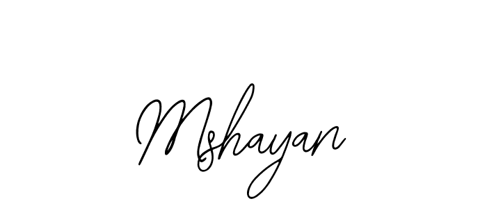 How to make Mshayan signature? Bearetta-2O07w is a professional autograph style. Create handwritten signature for Mshayan name. Mshayan signature style 12 images and pictures png