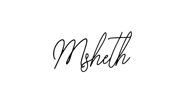 Msheth stylish signature style. Best Handwritten Sign (Bearetta-2O07w) for my name. Handwritten Signature Collection Ideas for my name Msheth. Msheth signature style 12 images and pictures png