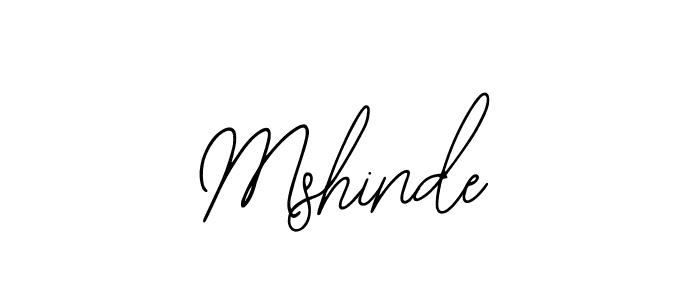 How to make Mshinde name signature. Use Bearetta-2O07w style for creating short signs online. This is the latest handwritten sign. Mshinde signature style 12 images and pictures png