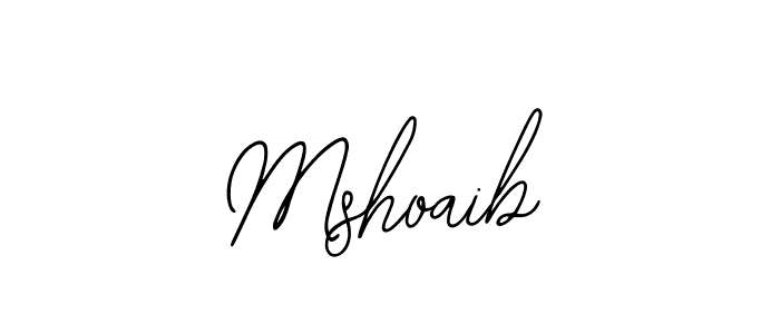 Use a signature maker to create a handwritten signature online. With this signature software, you can design (Bearetta-2O07w) your own signature for name Mshoaib. Mshoaib signature style 12 images and pictures png