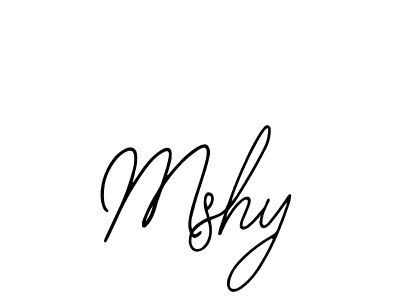 How to make Mshy signature? Bearetta-2O07w is a professional autograph style. Create handwritten signature for Mshy name. Mshy signature style 12 images and pictures png