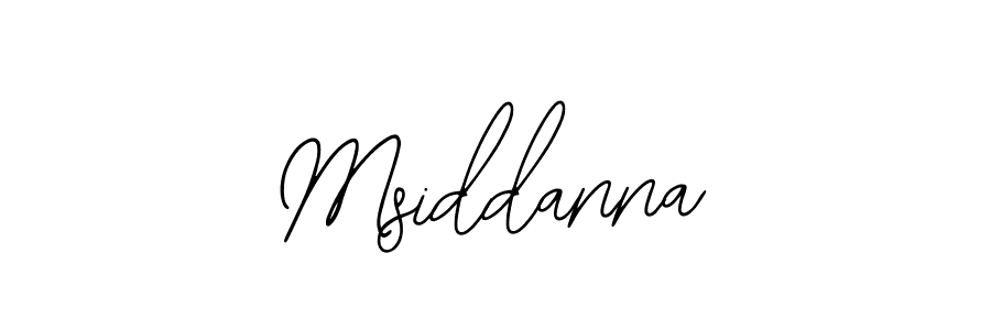 Msiddanna stylish signature style. Best Handwritten Sign (Bearetta-2O07w) for my name. Handwritten Signature Collection Ideas for my name Msiddanna. Msiddanna signature style 12 images and pictures png
