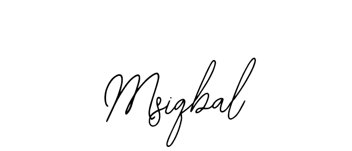 Bearetta-2O07w is a professional signature style that is perfect for those who want to add a touch of class to their signature. It is also a great choice for those who want to make their signature more unique. Get Msiqbal name to fancy signature for free. Msiqbal signature style 12 images and pictures png