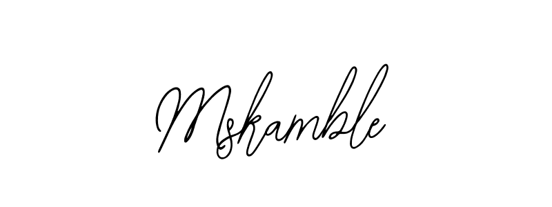 The best way (Bearetta-2O07w) to make a short signature is to pick only two or three words in your name. The name Mskamble include a total of six letters. For converting this name. Mskamble signature style 12 images and pictures png