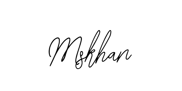 Design your own signature with our free online signature maker. With this signature software, you can create a handwritten (Bearetta-2O07w) signature for name Mskhan. Mskhan signature style 12 images and pictures png