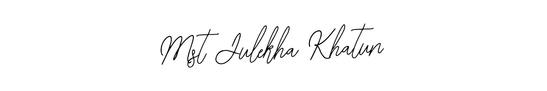 Bearetta-2O07w is a professional signature style that is perfect for those who want to add a touch of class to their signature. It is also a great choice for those who want to make their signature more unique. Get Mst Julekha Khatun name to fancy signature for free. Mst Julekha Khatun signature style 12 images and pictures png