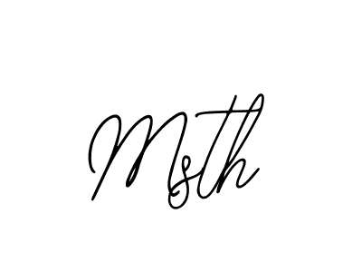 How to make Msth name signature. Use Bearetta-2O07w style for creating short signs online. This is the latest handwritten sign. Msth signature style 12 images and pictures png