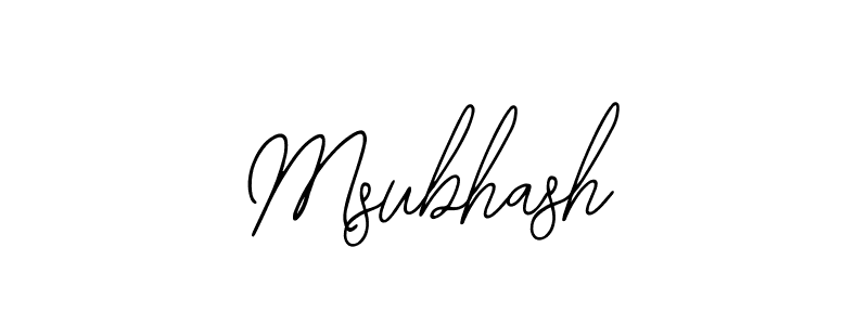 Also You can easily find your signature by using the search form. We will create Msubhash name handwritten signature images for you free of cost using Bearetta-2O07w sign style. Msubhash signature style 12 images and pictures png