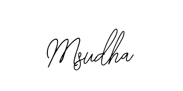 Create a beautiful signature design for name Msudha. With this signature (Bearetta-2O07w) fonts, you can make a handwritten signature for free. Msudha signature style 12 images and pictures png