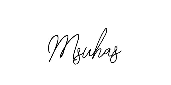 How to make Msuhas signature? Bearetta-2O07w is a professional autograph style. Create handwritten signature for Msuhas name. Msuhas signature style 12 images and pictures png