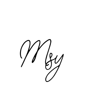 Use a signature maker to create a handwritten signature online. With this signature software, you can design (Bearetta-2O07w) your own signature for name Msy. Msy signature style 12 images and pictures png