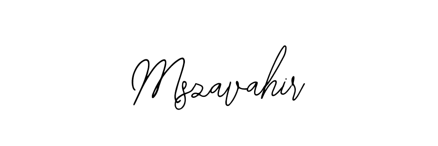 Mszavahir stylish signature style. Best Handwritten Sign (Bearetta-2O07w) for my name. Handwritten Signature Collection Ideas for my name Mszavahir. Mszavahir signature style 12 images and pictures png