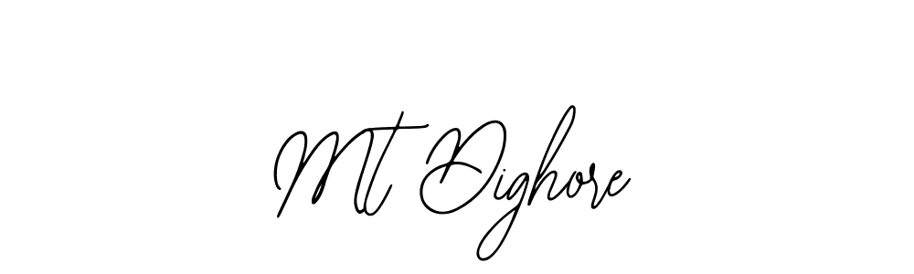 Design your own signature with our free online signature maker. With this signature software, you can create a handwritten (Bearetta-2O07w) signature for name Mt Dighore. Mt Dighore signature style 12 images and pictures png