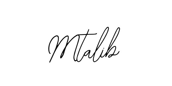 How to make Mtalib name signature. Use Bearetta-2O07w style for creating short signs online. This is the latest handwritten sign. Mtalib signature style 12 images and pictures png