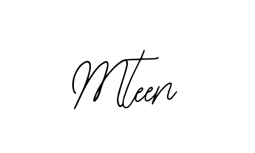 Use a signature maker to create a handwritten signature online. With this signature software, you can design (Bearetta-2O07w) your own signature for name Mteen. Mteen signature style 12 images and pictures png
