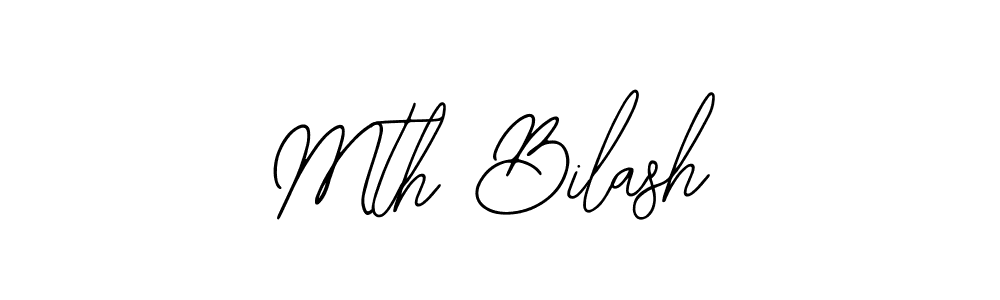 Design your own signature with our free online signature maker. With this signature software, you can create a handwritten (Bearetta-2O07w) signature for name Mth Bilash. Mth Bilash signature style 12 images and pictures png