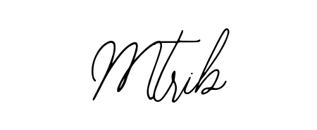 Achieve flawless digital penmanship with Mtrib name in Bearetta-2O07w font. The perfect tool for creating online signatures. Mtrib signature style 12 images and pictures png
