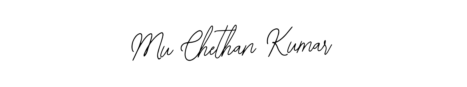 Use a signature maker to create a handwritten signature online. With this signature software, you can design (Bearetta-2O07w) your own signature for name Mu Chethan Kumar. Mu Chethan Kumar signature style 12 images and pictures png