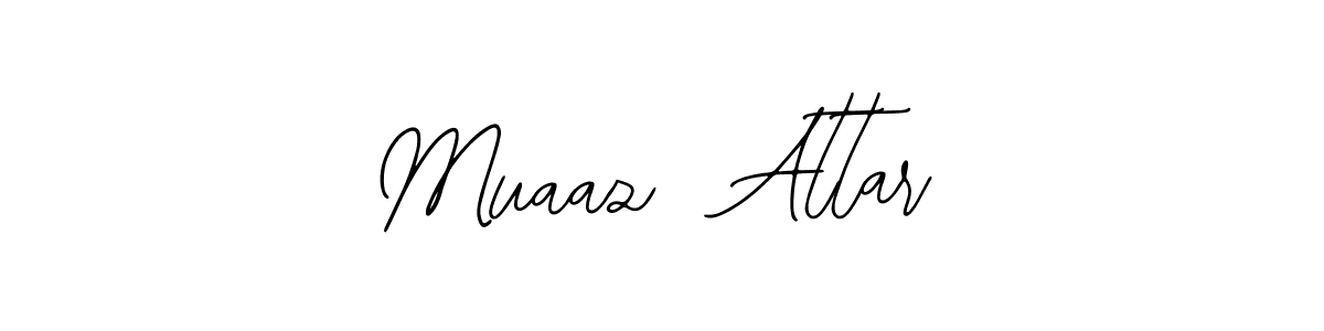 Design your own signature with our free online signature maker. With this signature software, you can create a handwritten (Bearetta-2O07w) signature for name Muaaz  Attar. Muaaz  Attar signature style 12 images and pictures png