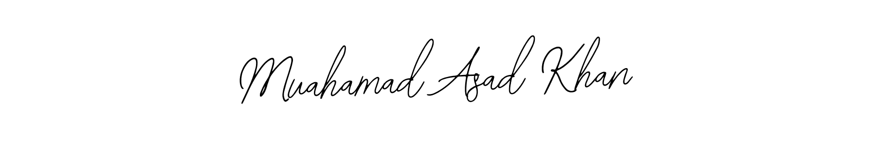 Create a beautiful signature design for name Muahamad Asad Khan. With this signature (Bearetta-2O07w) fonts, you can make a handwritten signature for free. Muahamad Asad Khan signature style 12 images and pictures png