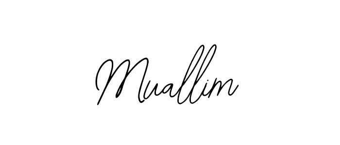 Design your own signature with our free online signature maker. With this signature software, you can create a handwritten (Bearetta-2O07w) signature for name Muallim. Muallim signature style 12 images and pictures png