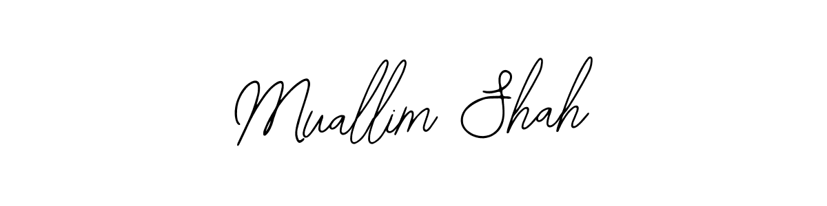 Bearetta-2O07w is a professional signature style that is perfect for those who want to add a touch of class to their signature. It is also a great choice for those who want to make their signature more unique. Get Muallim Shah name to fancy signature for free. Muallim Shah signature style 12 images and pictures png