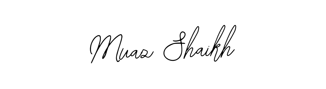 Bearetta-2O07w is a professional signature style that is perfect for those who want to add a touch of class to their signature. It is also a great choice for those who want to make their signature more unique. Get Muaz Shaikh name to fancy signature for free. Muaz Shaikh signature style 12 images and pictures png
